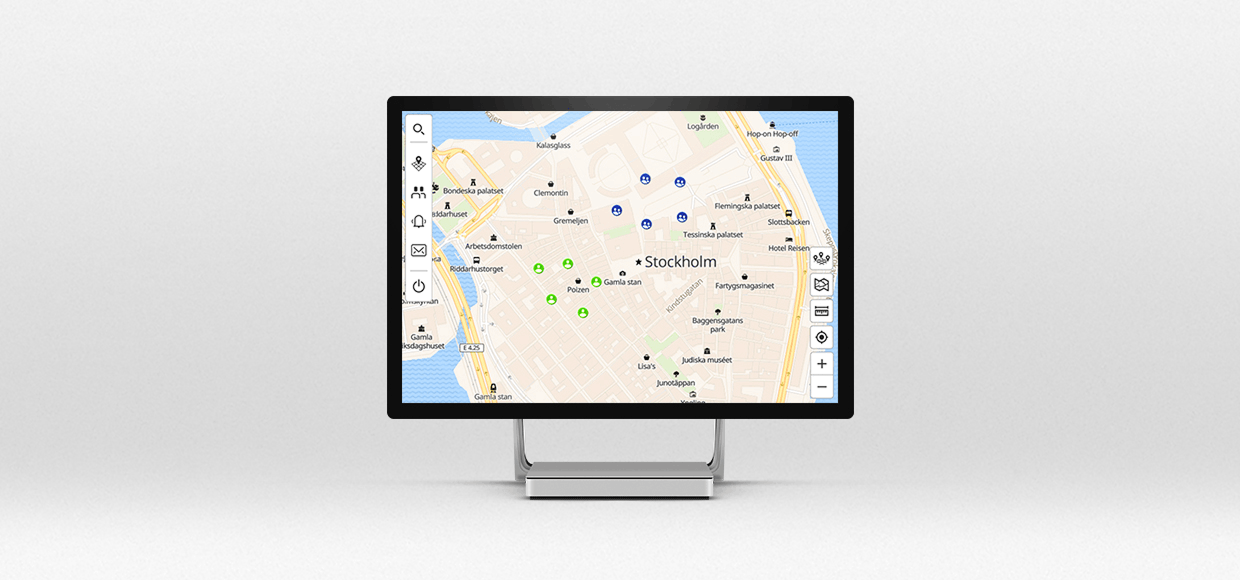 GIS permission management interface showing location viewer and location producing controls
